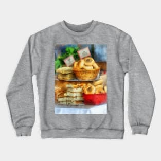 Food - Baskets of Bialys Crewneck Sweatshirt